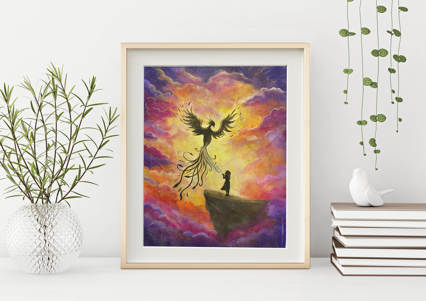 Little Phoenix Mounted Print