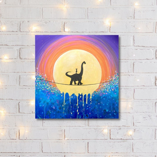 Onwards and upwards Original Canvas Painting- 14”X14"