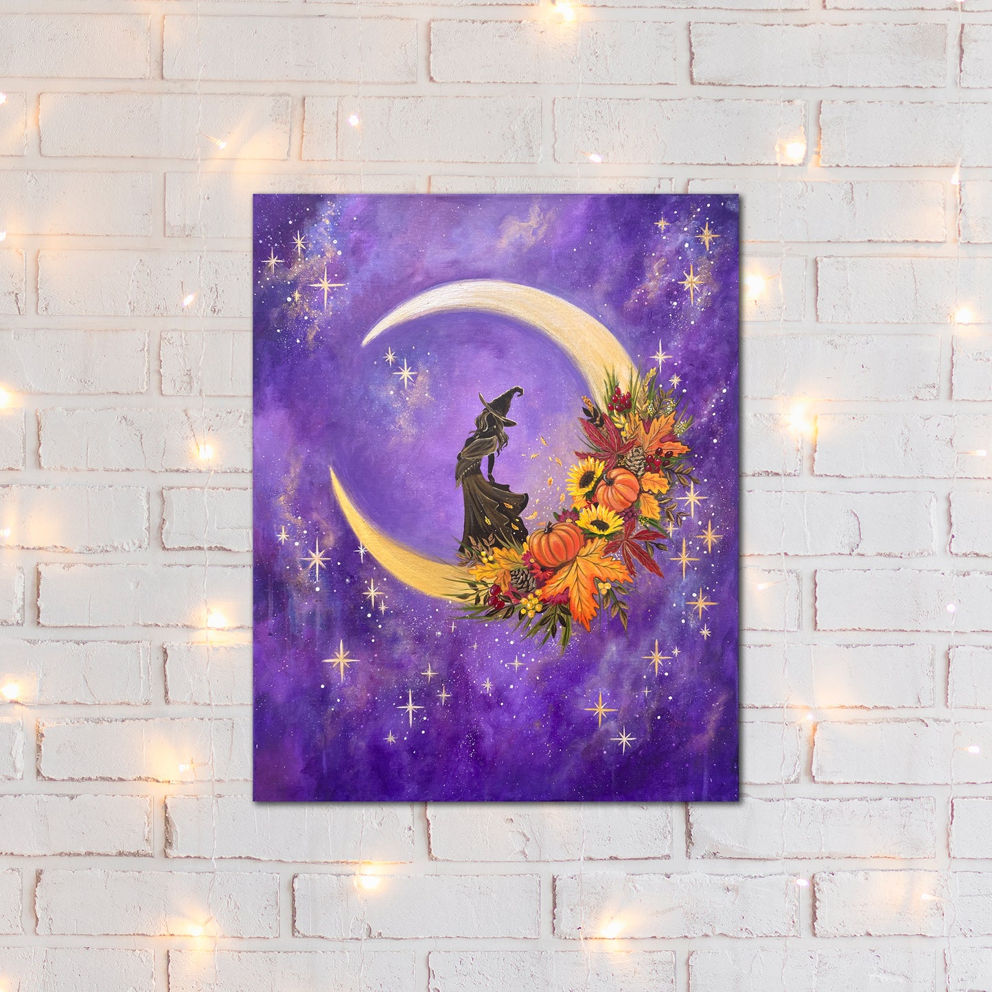 Autumn Witch Original Canvas Painting 16”x20”