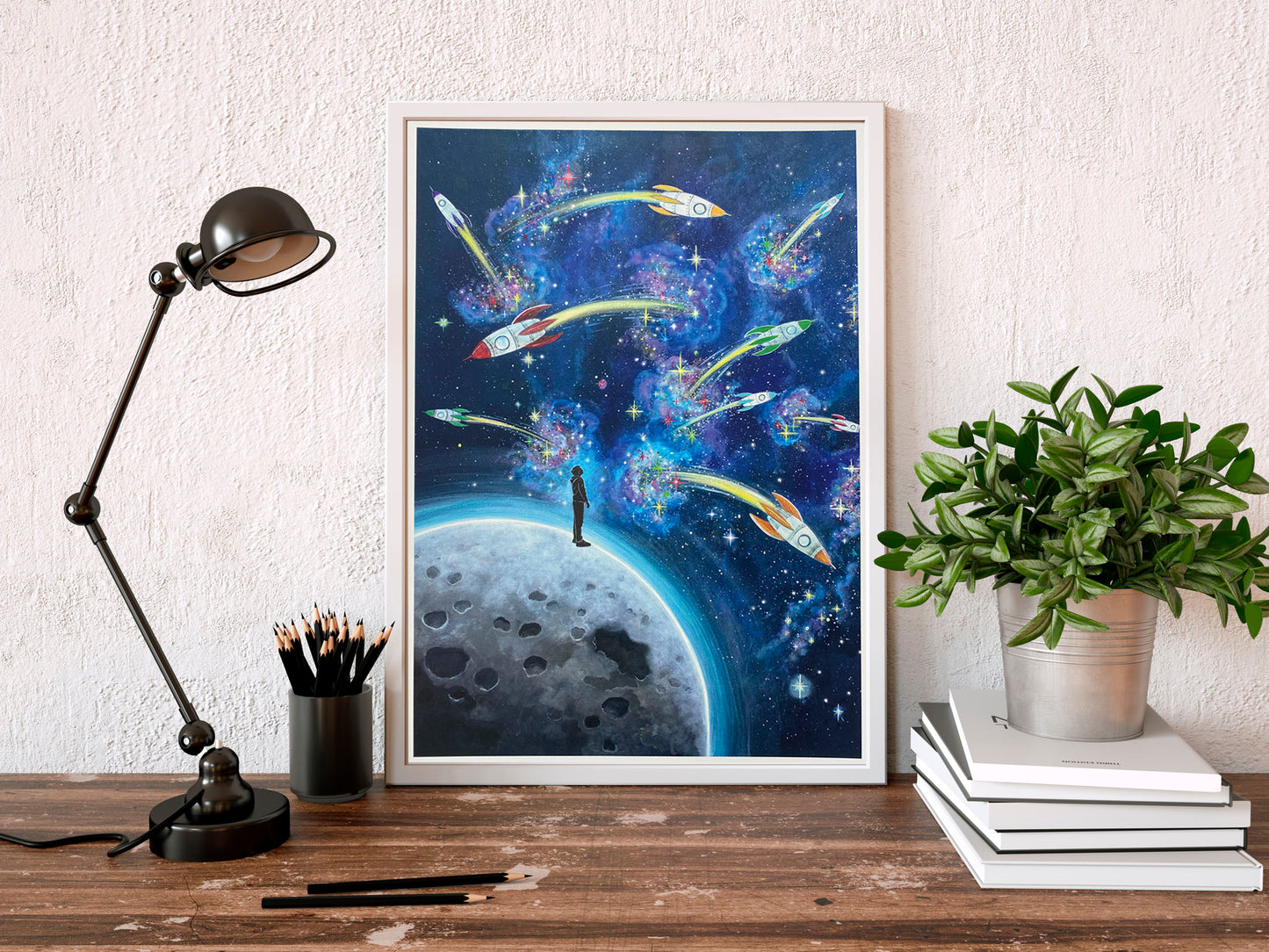 Wonder A3 Hand Embellished Print