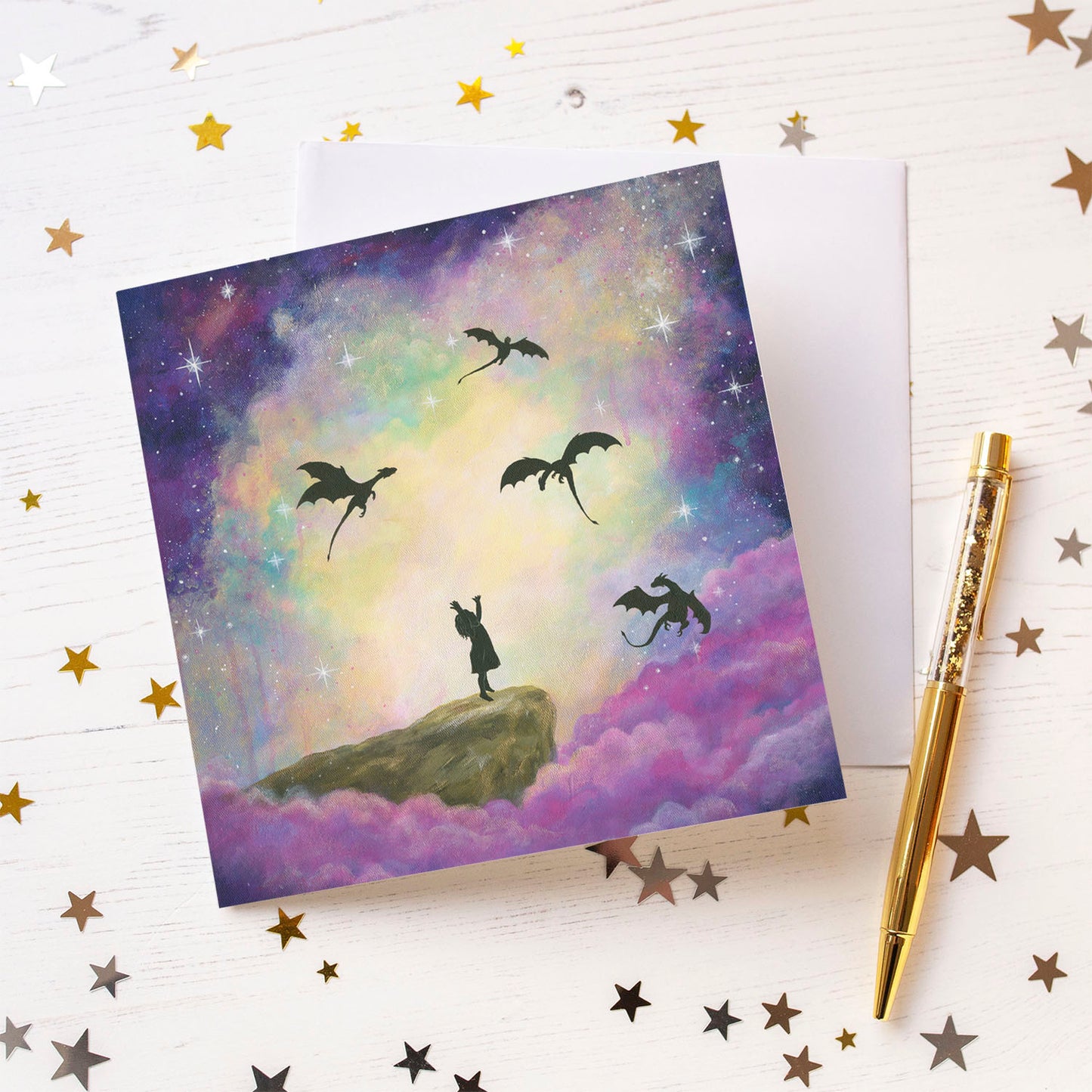 Little Dragon Caller Greeting Card