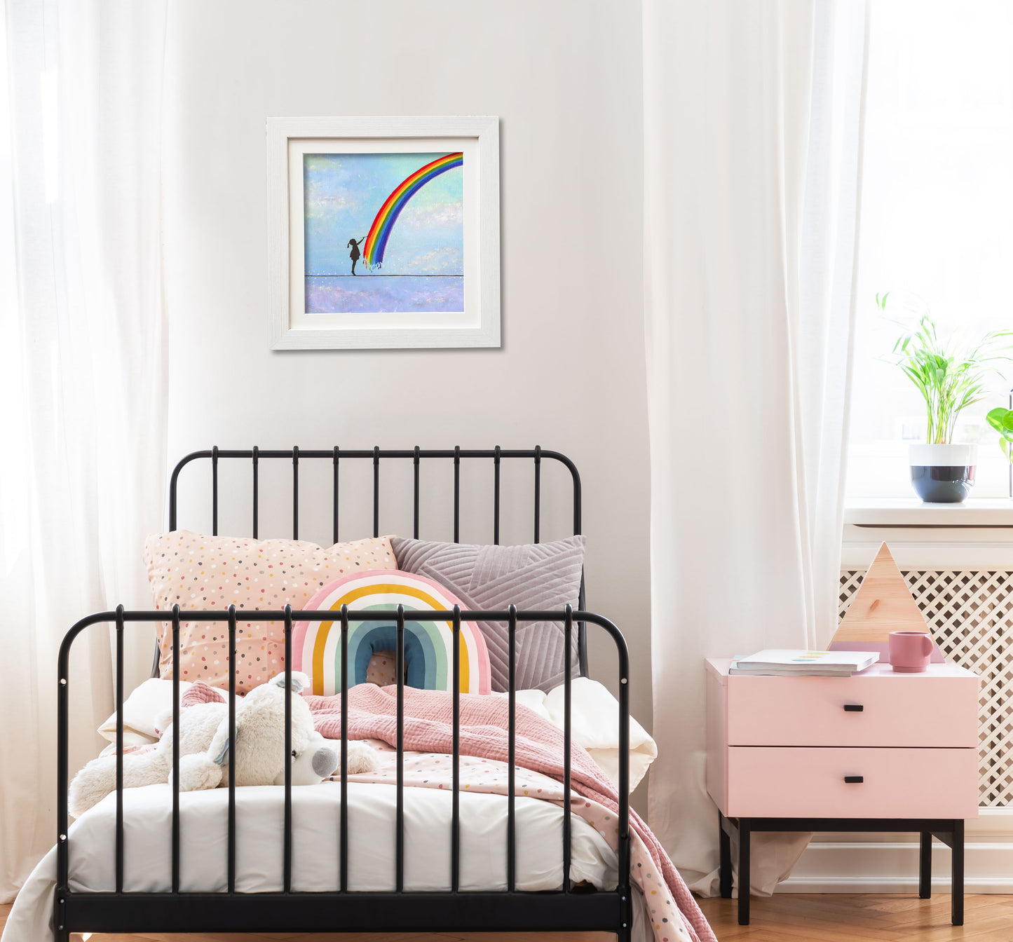Little Rainbow Maker Mounted Print