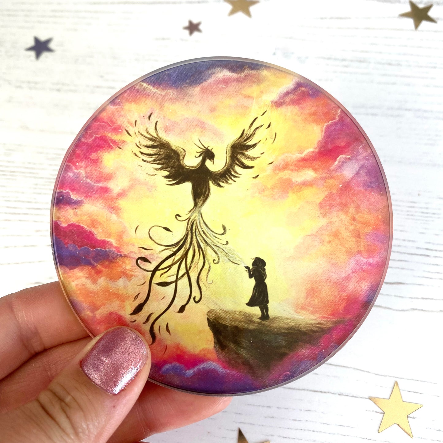 Little Phoenix Glass coaster