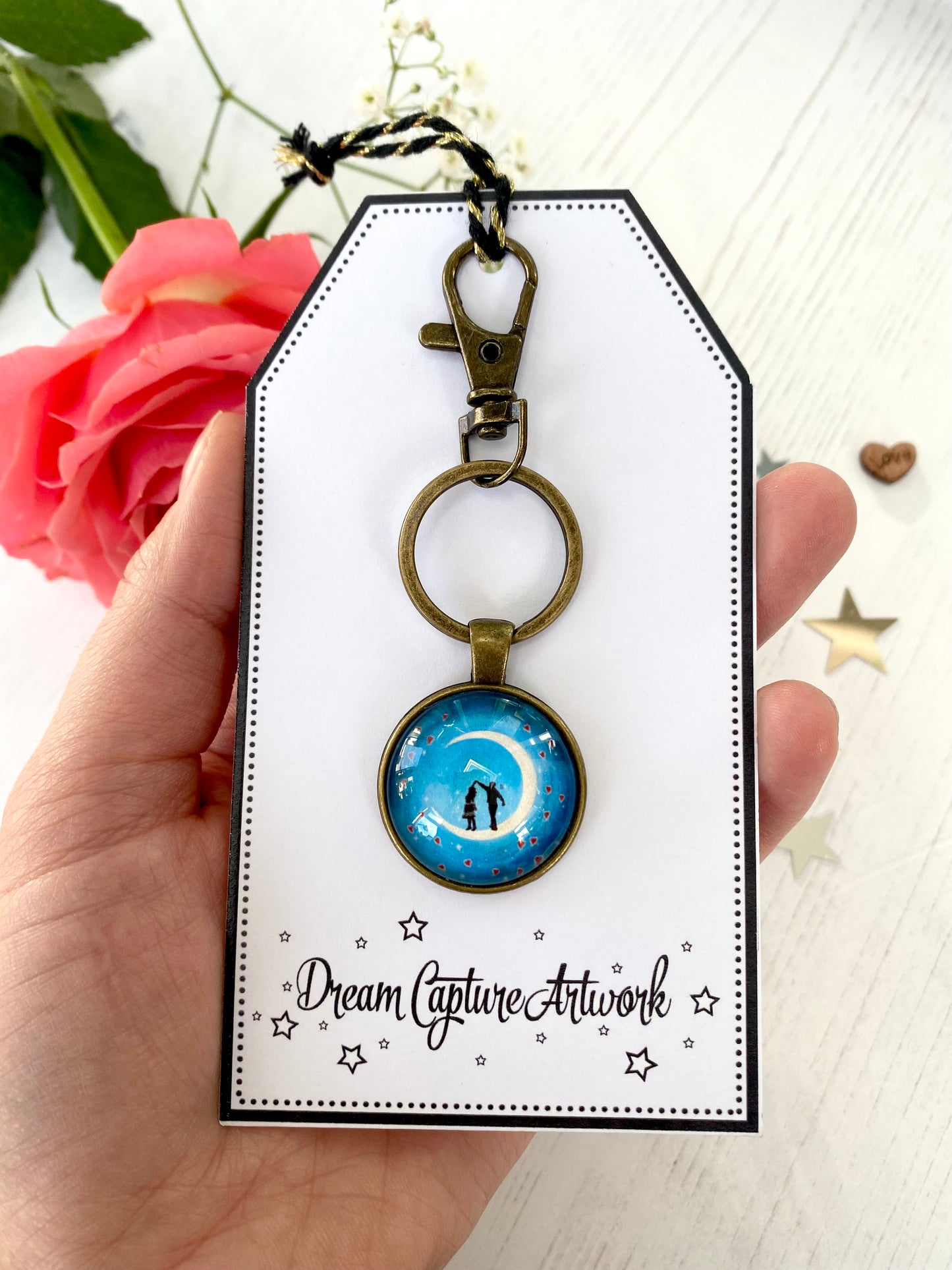 Love is in the Air Art Pendant Keyring/ Bag Charm