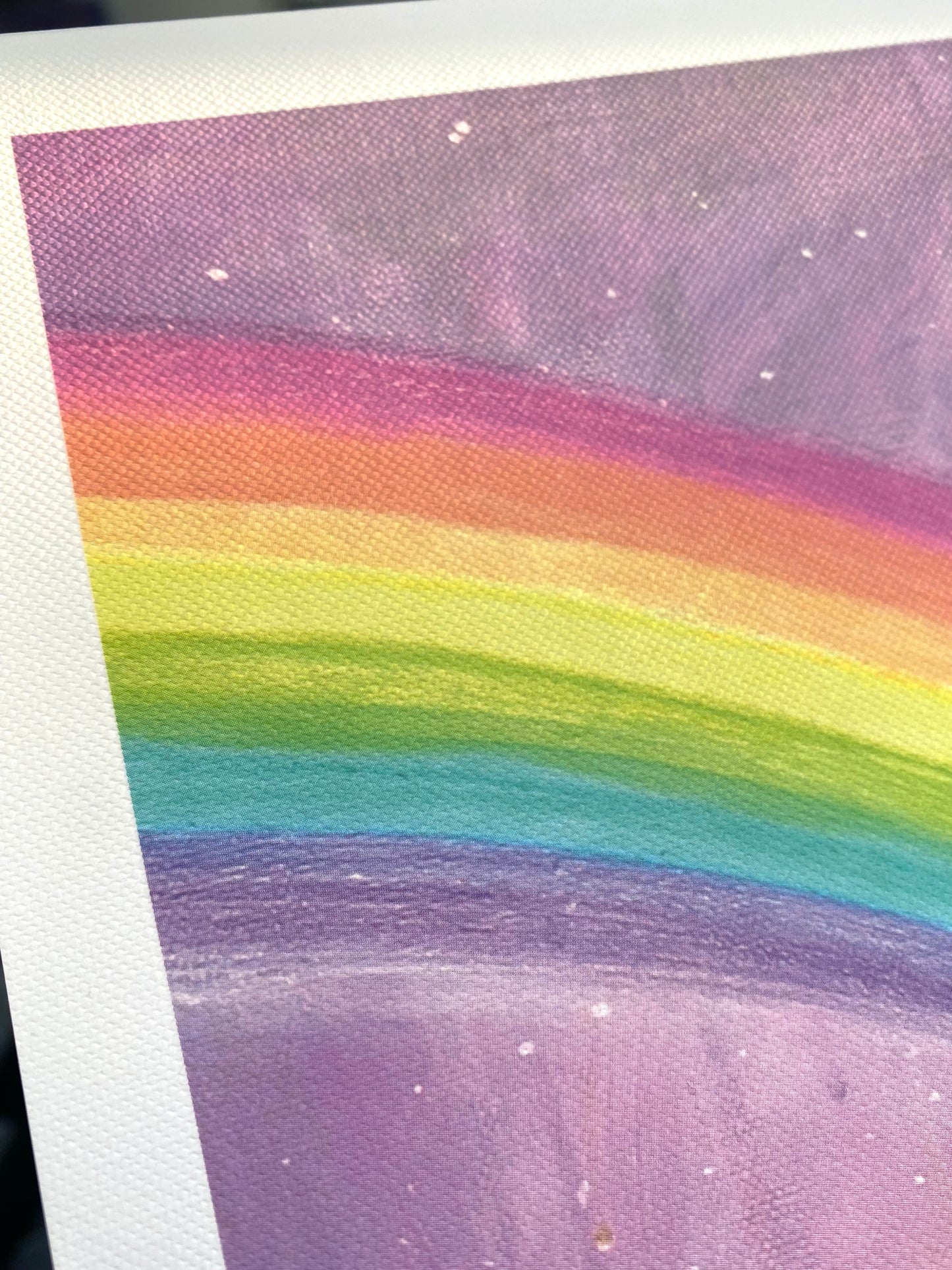 Rainbow Hugs A3 Hand Embellished Print
