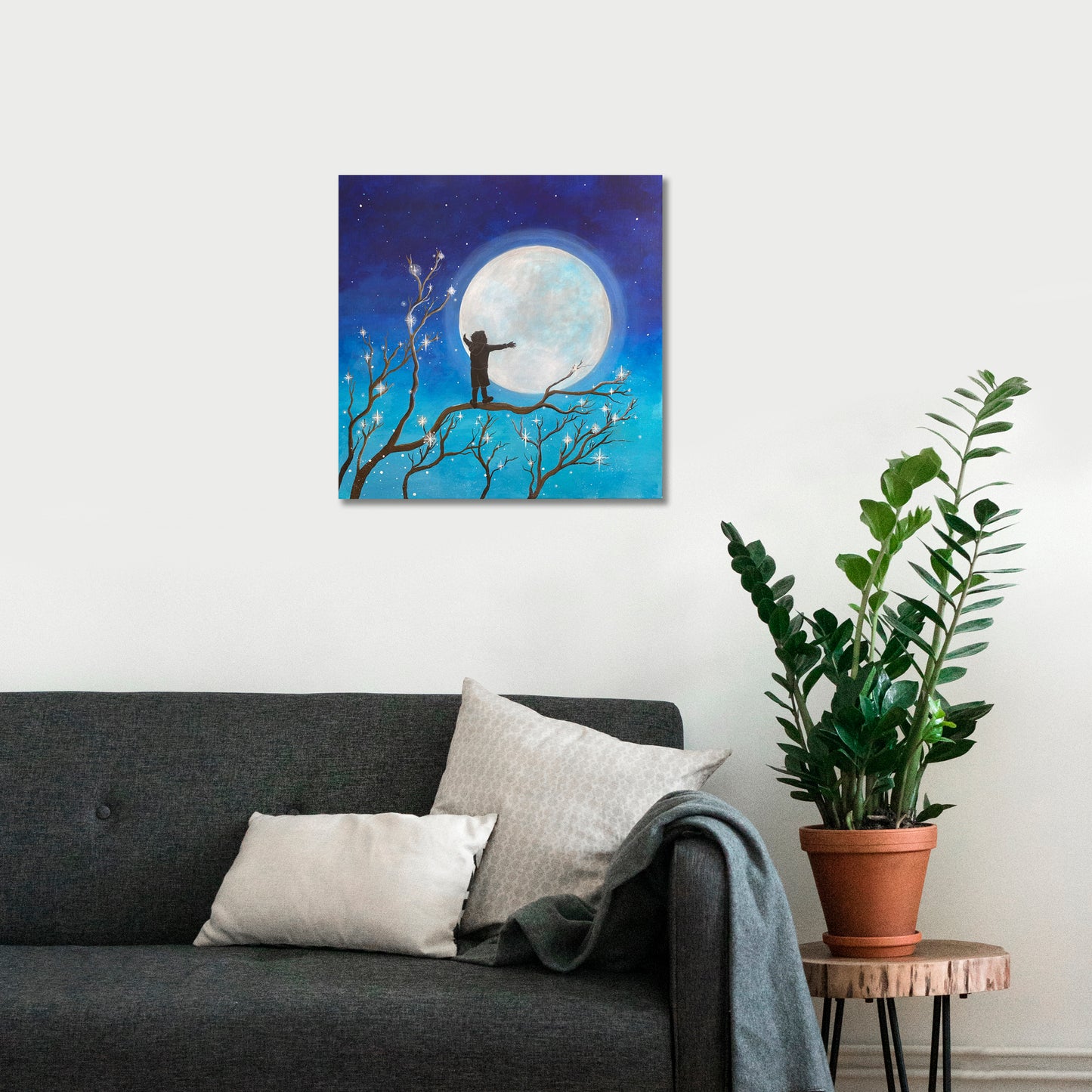 Big Hugs Original Canvas Painting- 14”X14"
