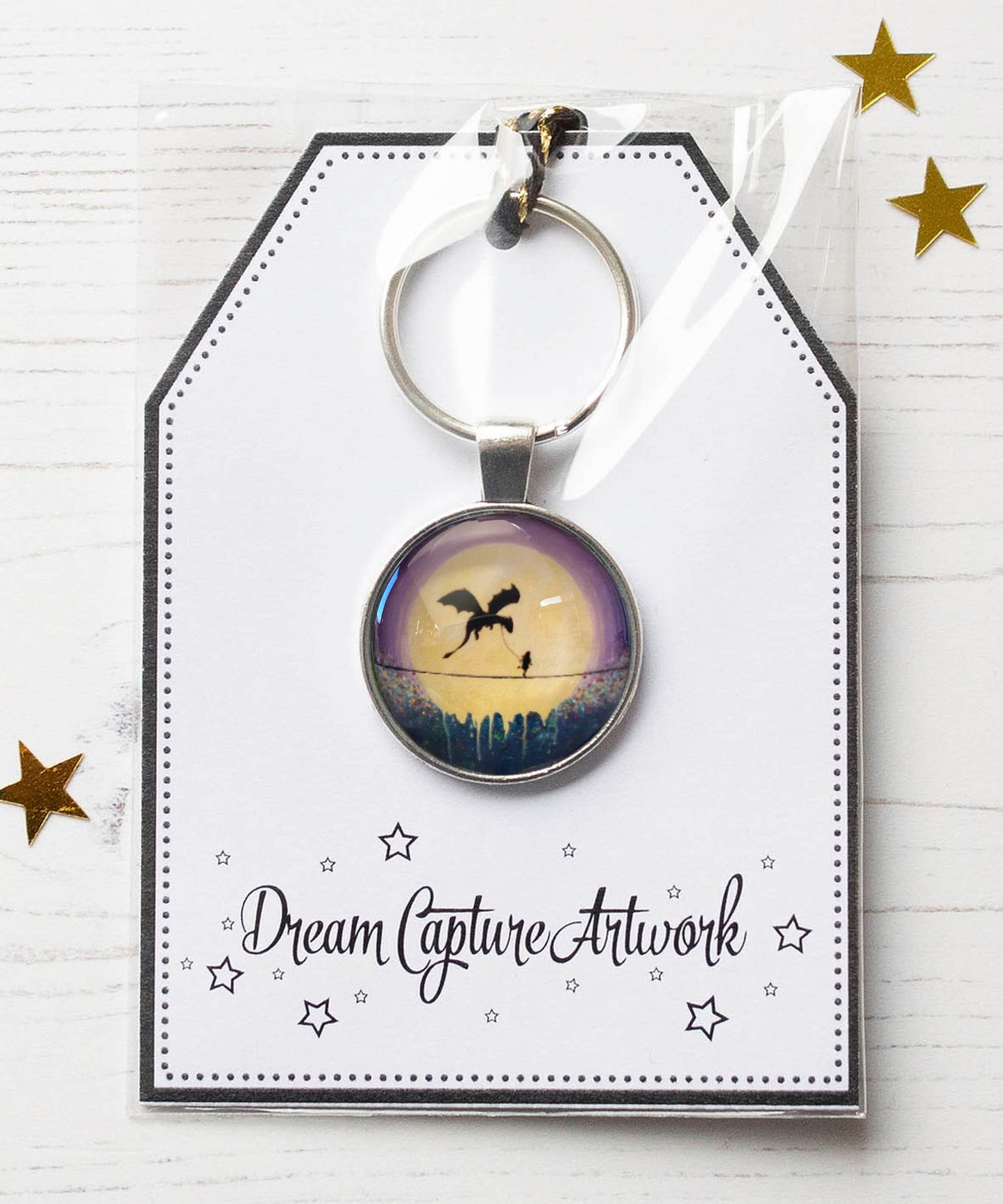 Little Treasure Glass Pendant Keyring