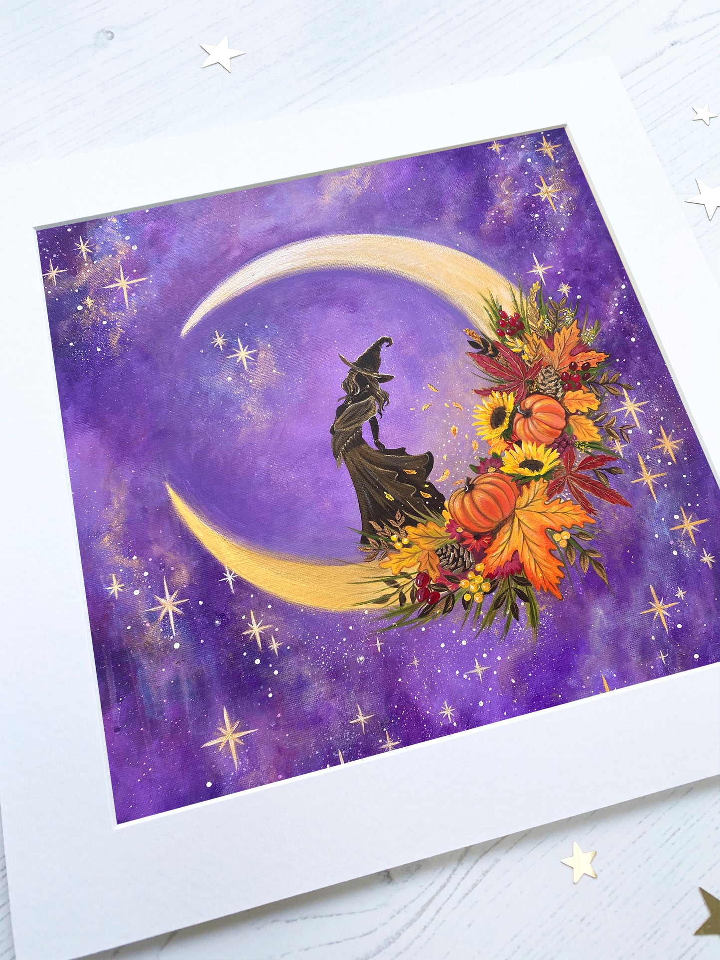 Autumn Witch Mounted Print
