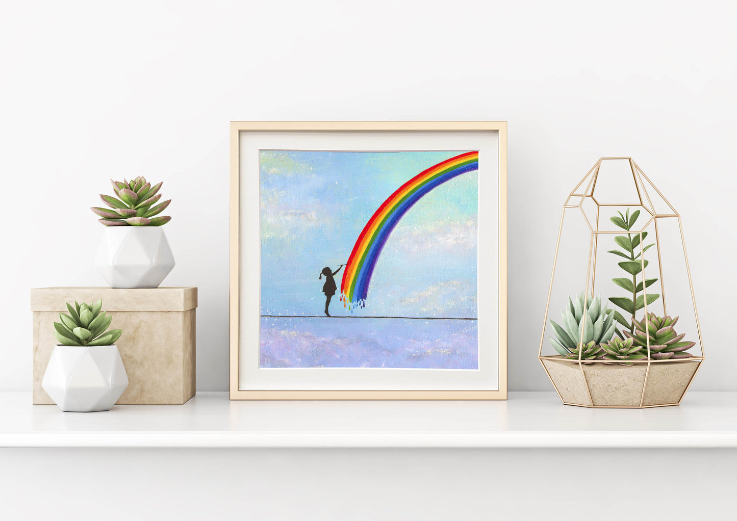 Little Rainbow Maker Mounted Print
