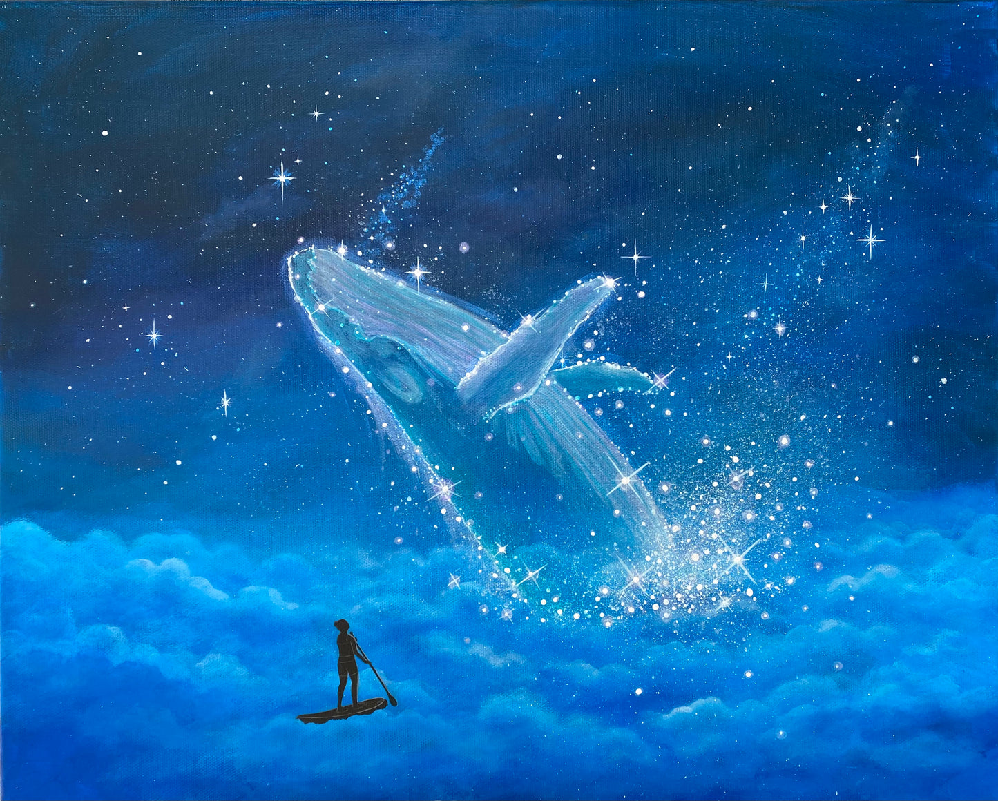 Ascension Original Acrylic Painting on canvas 16”x20”