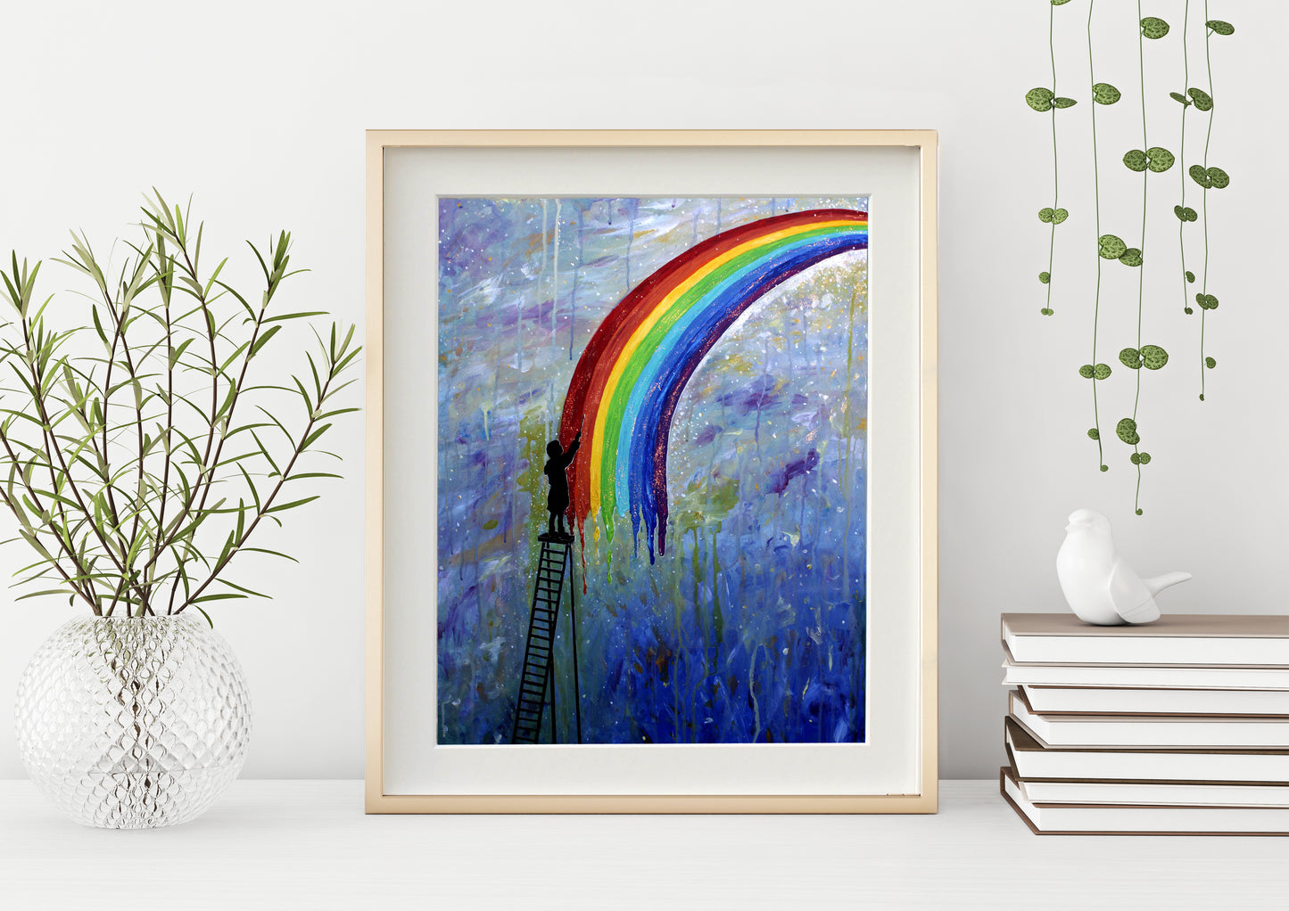 Paint Rainbows Mounted Print