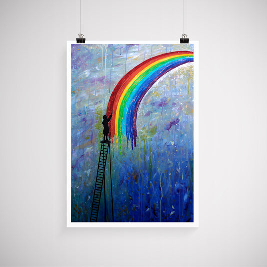 Paint Rainbows A3 Print