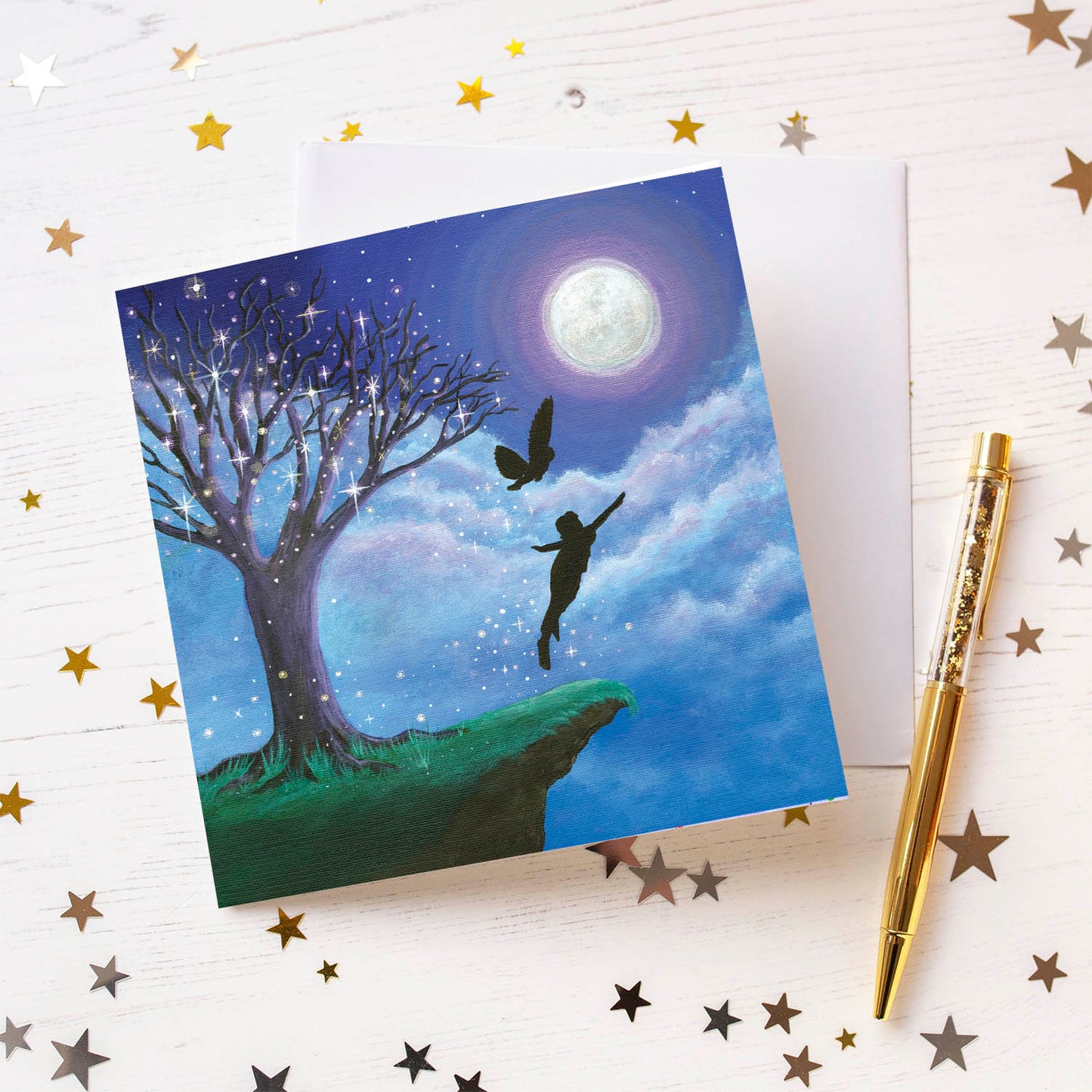 Fly To The Moon Greeting Card