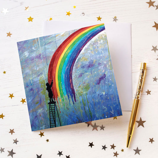 Paint Rainbows Art Card
