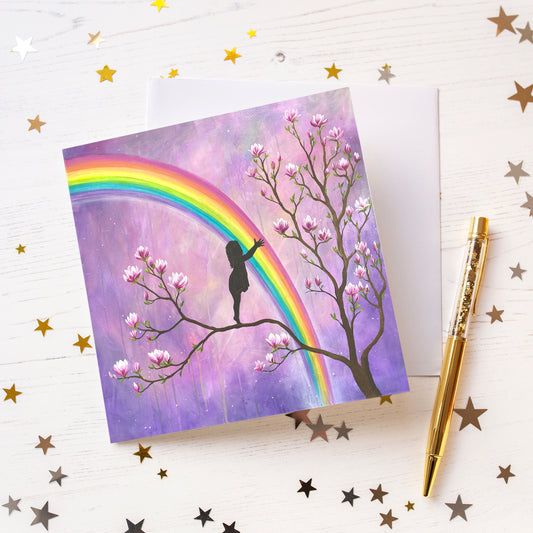 Rainbow Hugs Greeting Card