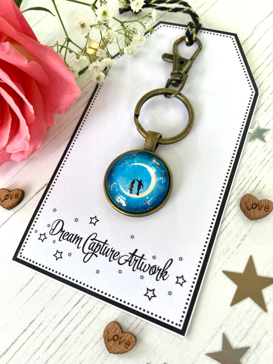 Love is in the Air Art Pendant Keyring/ Bag Charm