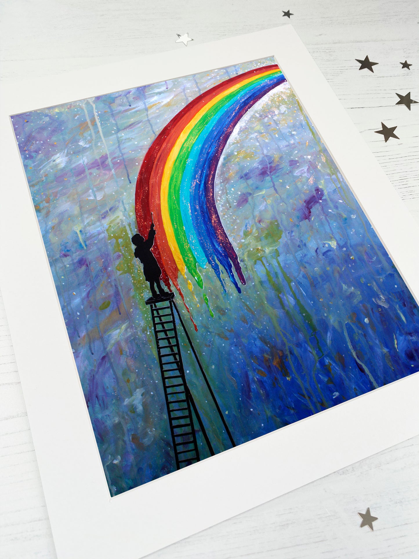 Paint Rainbows Mounted Print