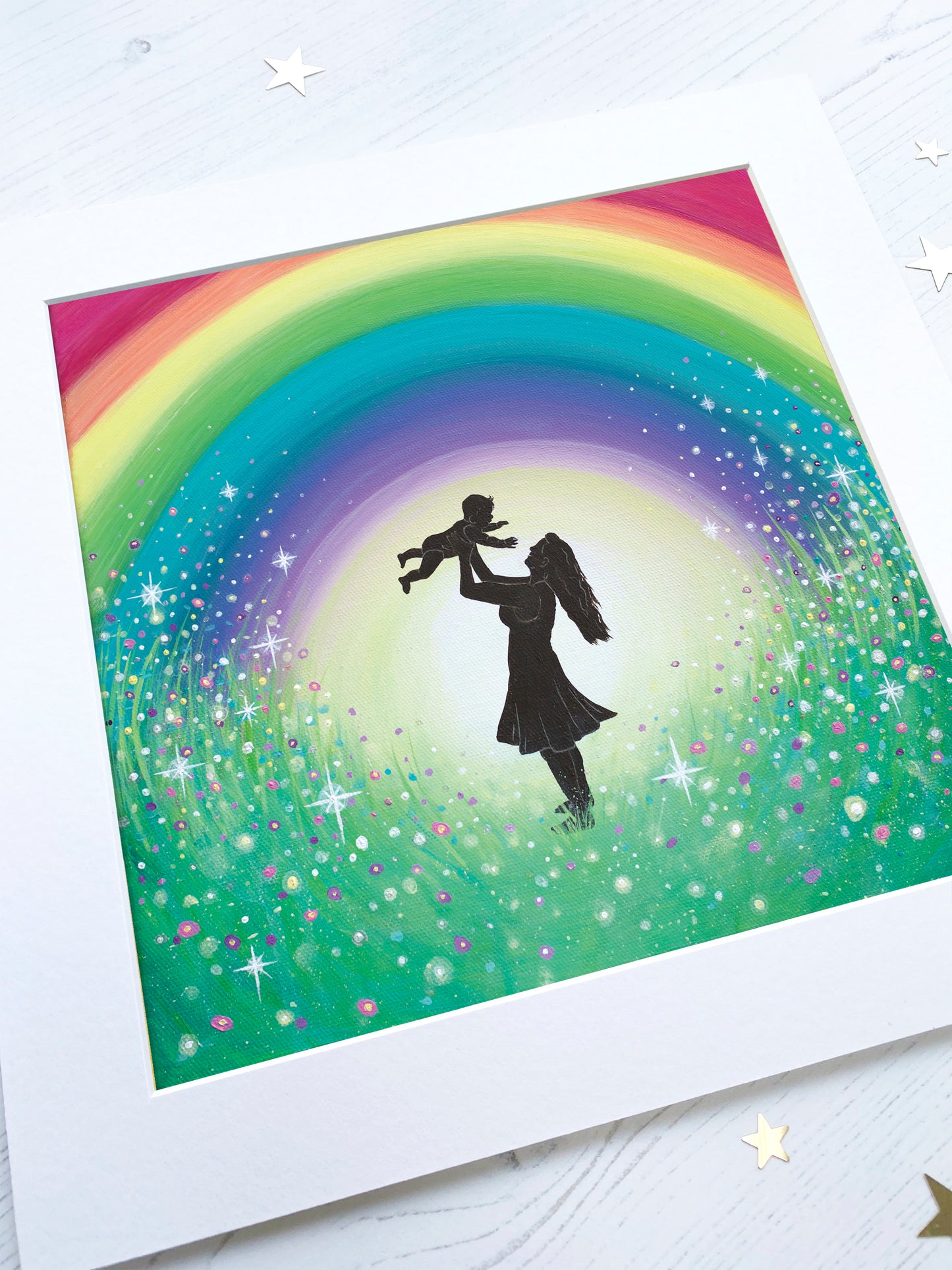 Rainbow Baby Mounted Print