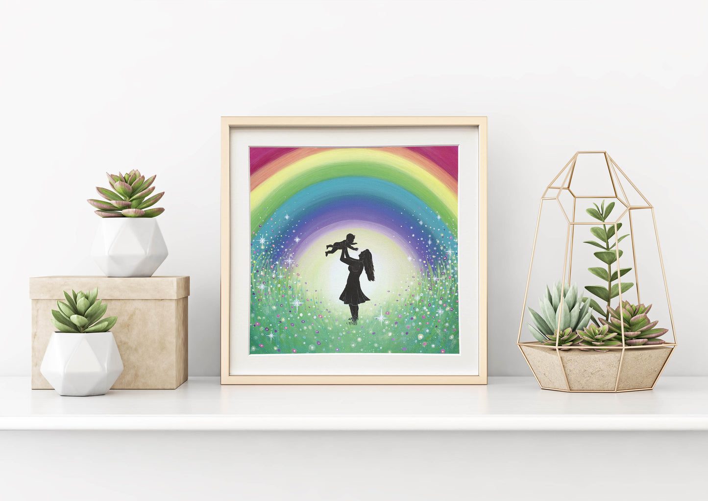 Rainbow Baby Mounted Print